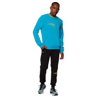 Manga Larga Mizuno Release Crew Sweat Hombre Azules - Chile M369WLBSHI